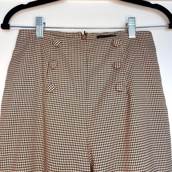 MAJORELLE Arlana Pant in Brown Check Size XS - Picture 4 of 12